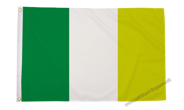 Green, White and Gold Irish County Flag